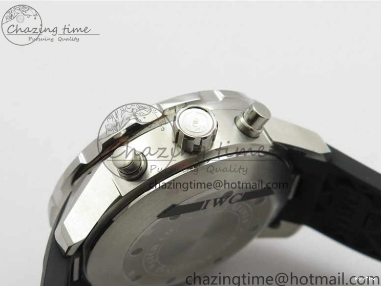 MIROTIME 0327 Aquatimer Chrono IW376702 SS BLS 1:1 Best Edition Black Dial on Black Rubber Strap A WellDesigned 7105